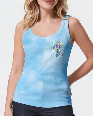 I Can Do All Things Cross Flowers Women's All Over Print Shirt - Tyln1606262