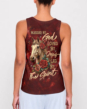 Blessed By God Horse Women's All Over Print Shirt - Tltw2707265