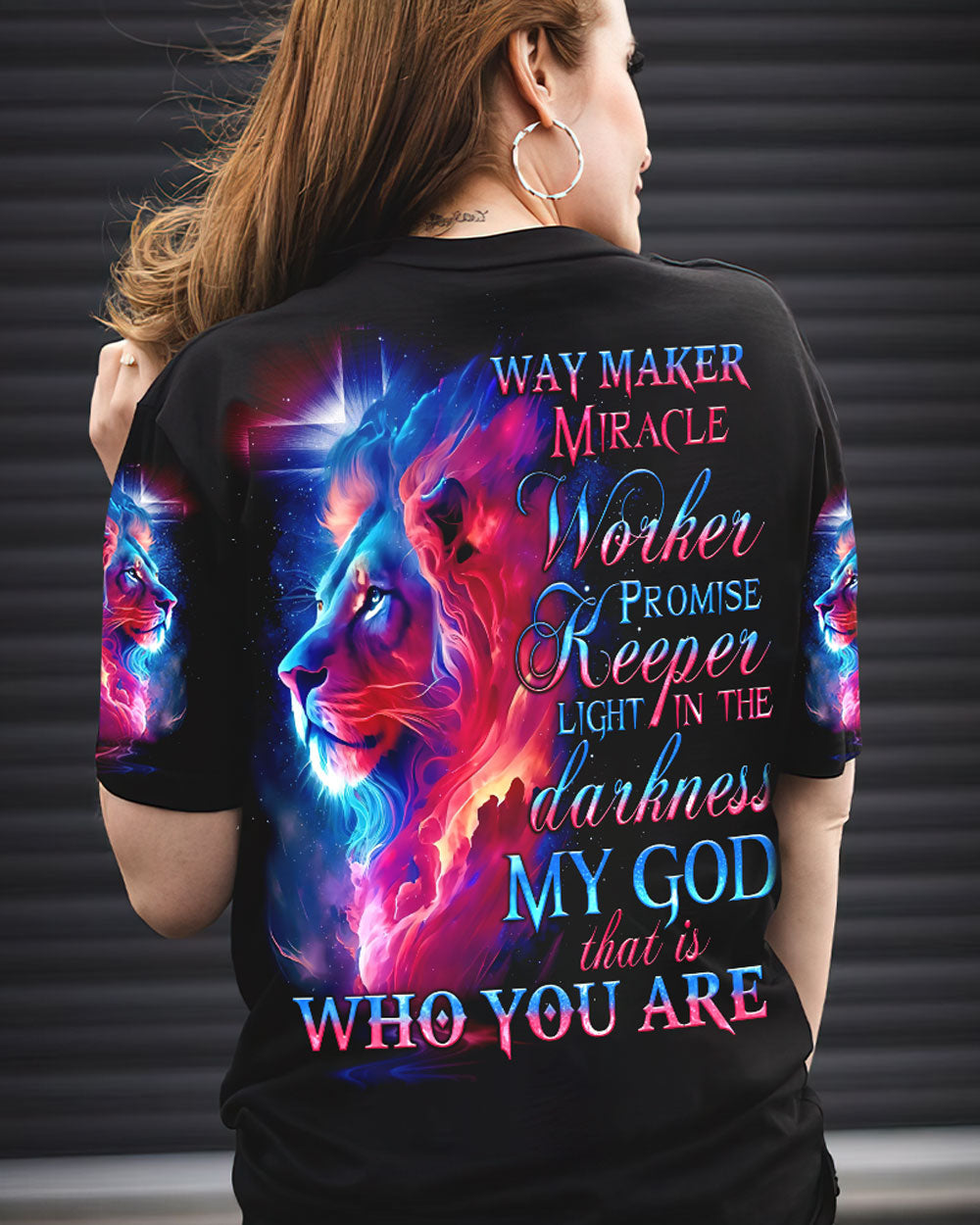 Way Maker Miracle Worker Lion Women's All Over Print Shirt - Tlno04407233
