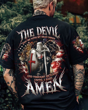 The Devil Saw Me With My Head Down Men's All Over Print Shirt - Tlno0605241