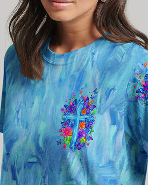I Can Do All Things Floral Women's All Over Print Shirt - Tlhn2004262