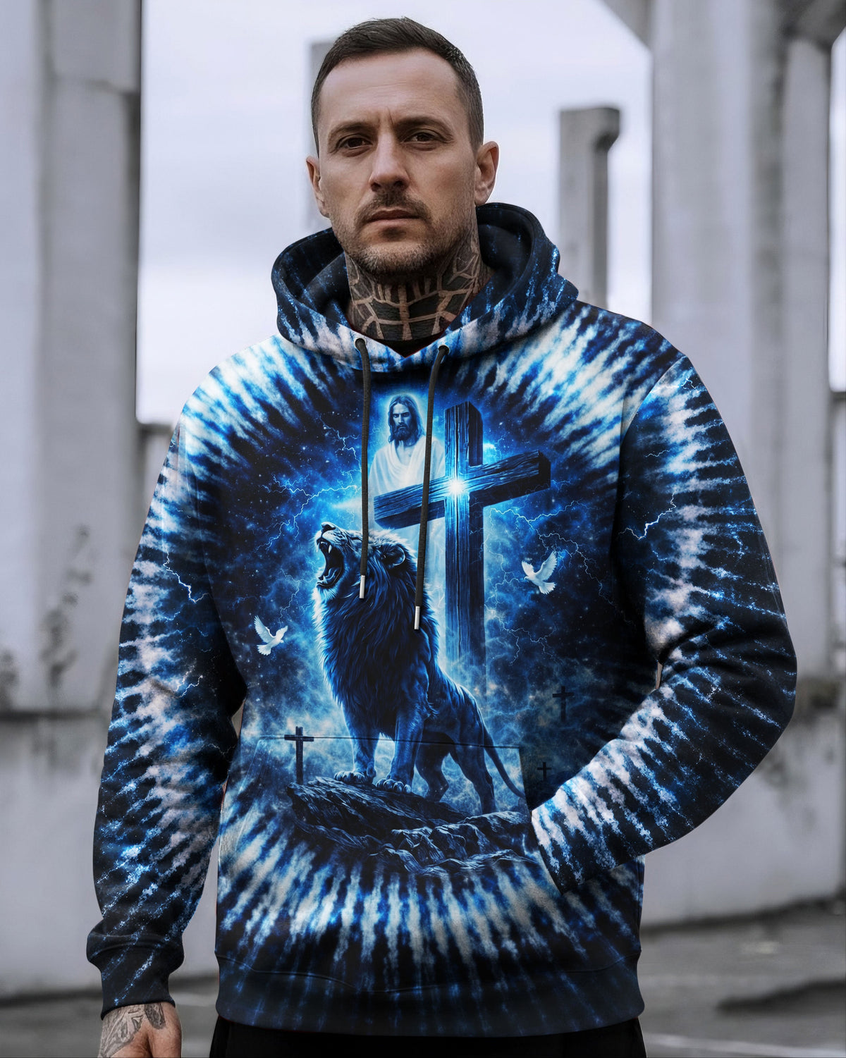 Jesus Dropped The Charges Lion Swirl Men's All Over Print Shirt - Tlno2702261