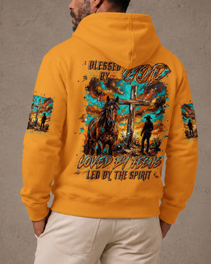 Blessed By God Loved By Jesus Men's All Over Print Shirt - Tyln2306262