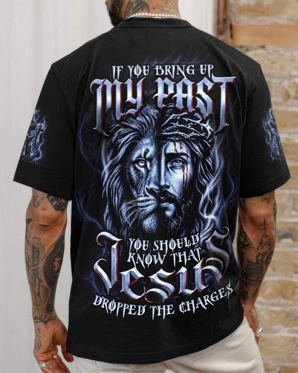 Jesus Dropped The Charges Lion Men's All Over Print Shirt   - Tltw2404261