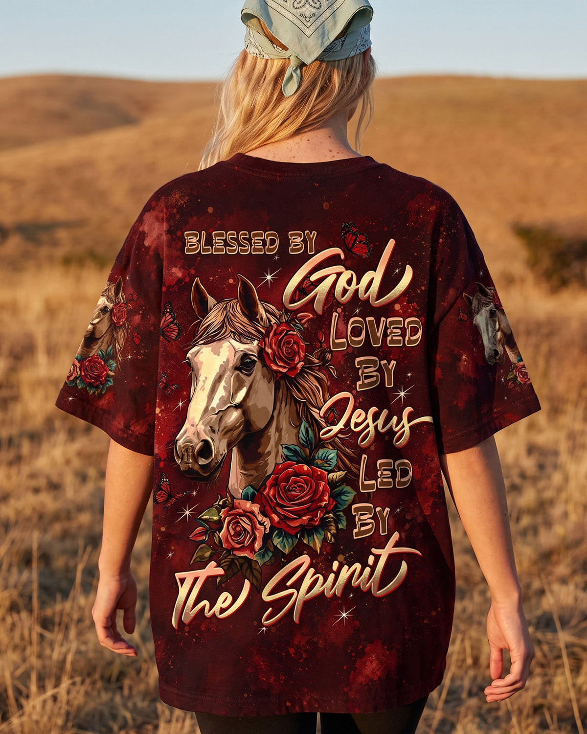 Blessed By God Horse Women's All Over Print Shirt - Tltw2707265