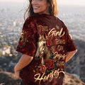This Girl Runs On Jesus And Horses Women's All Over Print Shirt - Tltw0307268