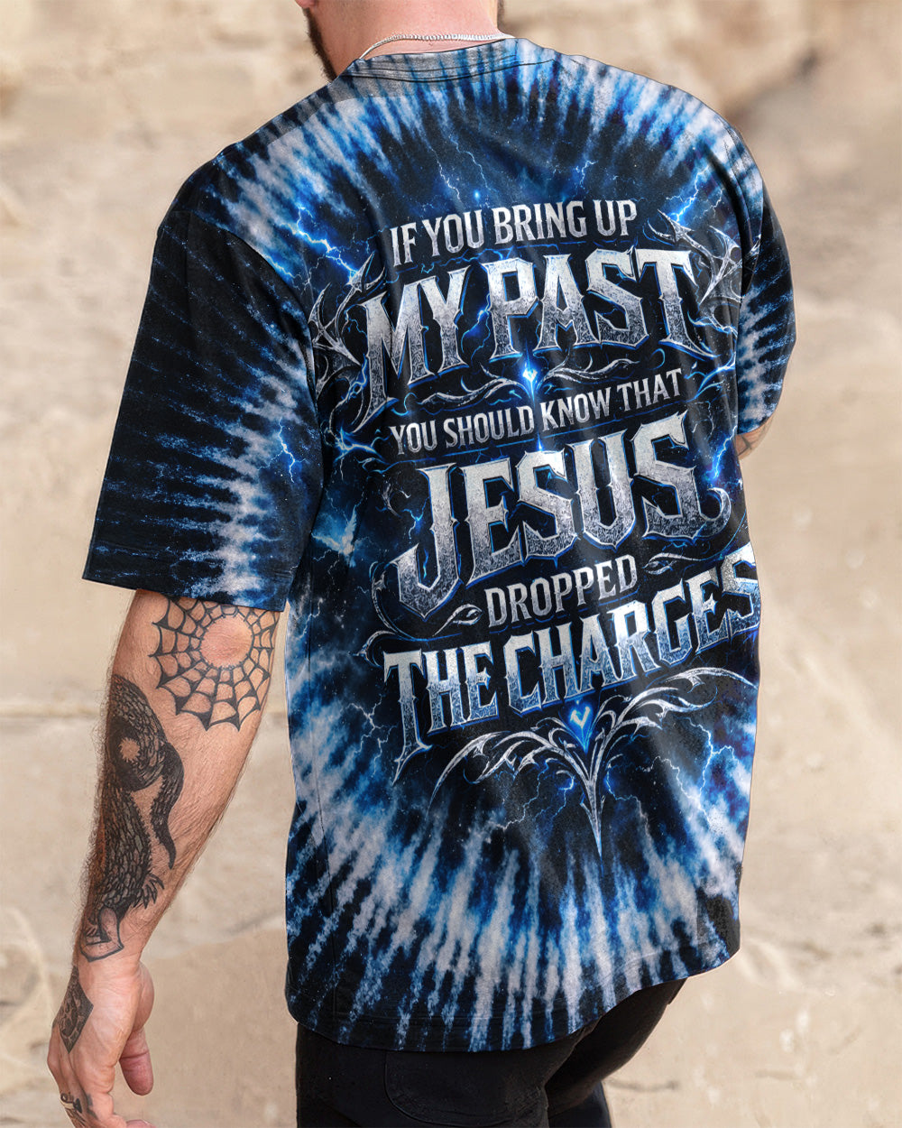 Jesus Dropped The Charges Lion Swirl Men's All Over Print Shirt - Tlno2702261