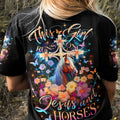 Runs On Jesus And Horses Women's All Over Print Shirt - Yhlt0612233