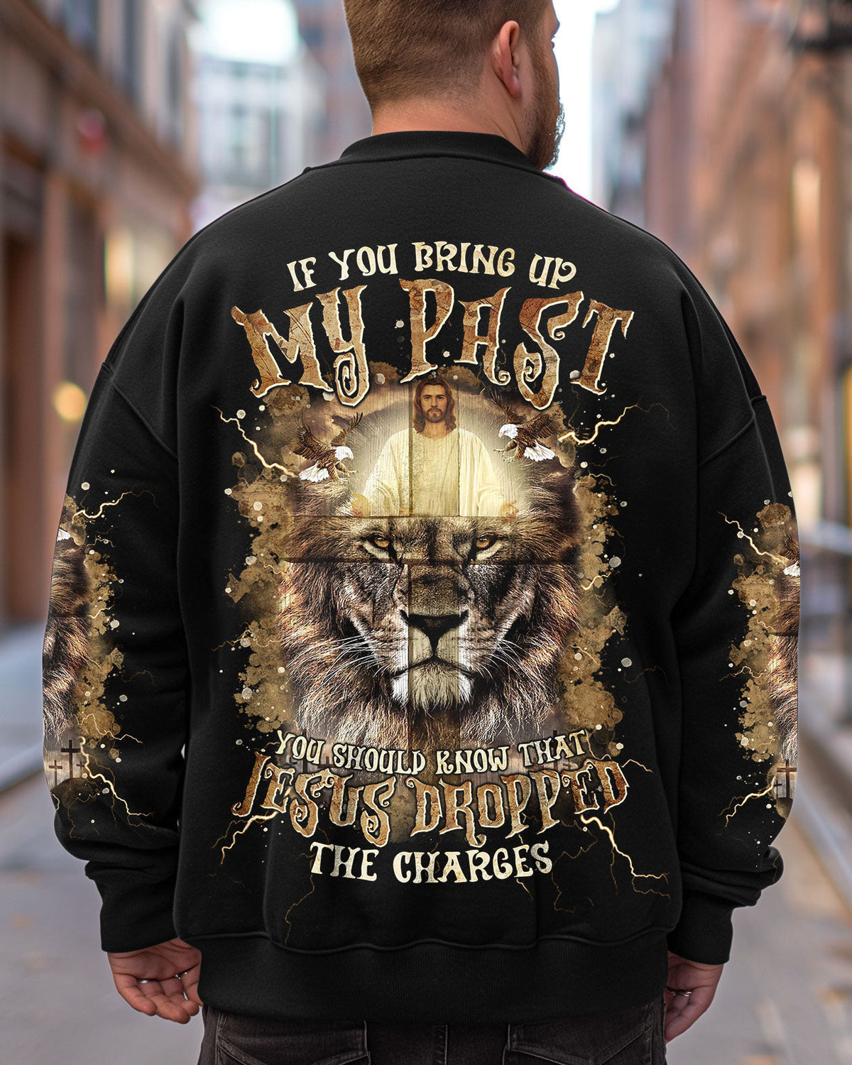 Jesus Dropped The Charges Lion Men's All Over Print Shirt  - Tltr2002253