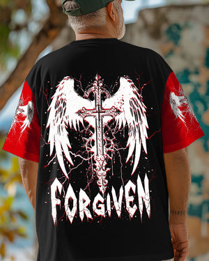Forgiven Cross Wings Men's All Over Print Shirt  - Tlnt1703252