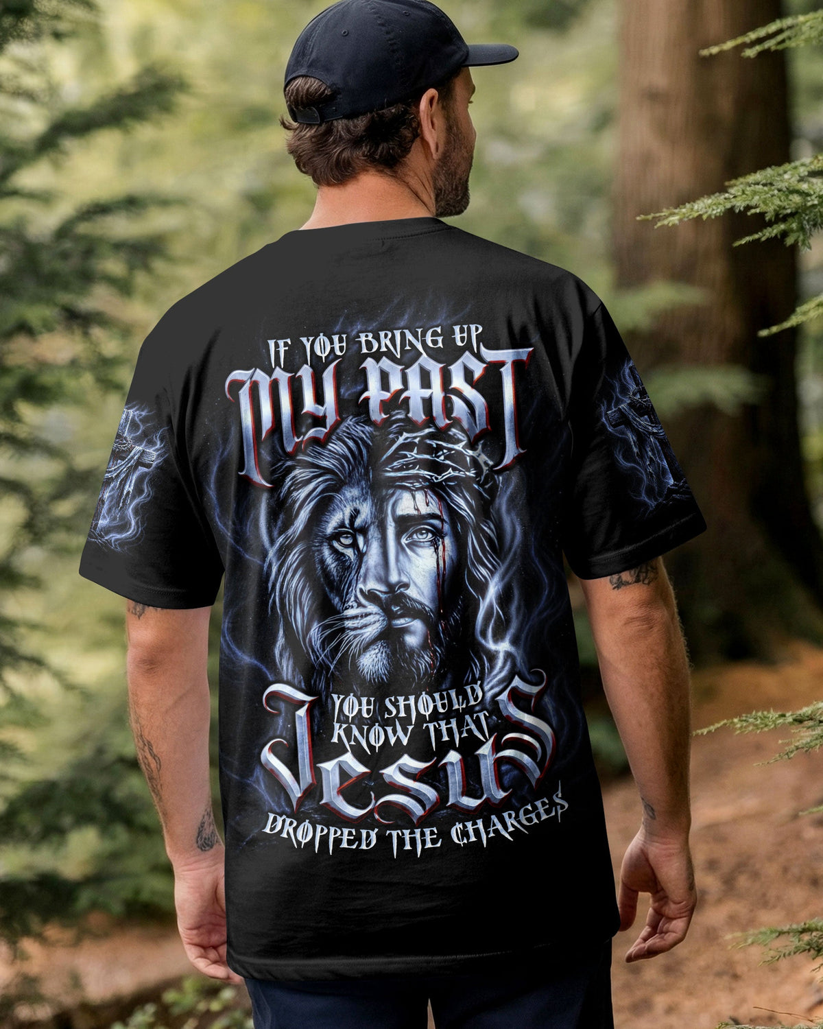 Jesus Dropped The Charges Lion Men's All Over Print Shirt   - Tltw2404261