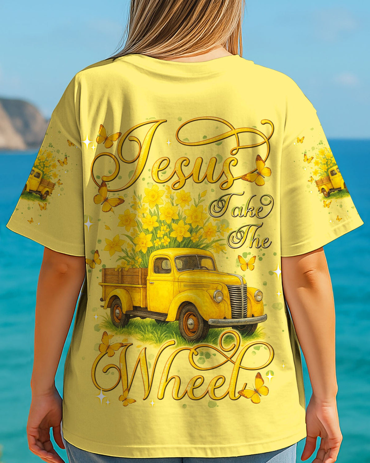 Jesus Take The Wheel Women's All Over Print Shirt   - Tlnt2104254