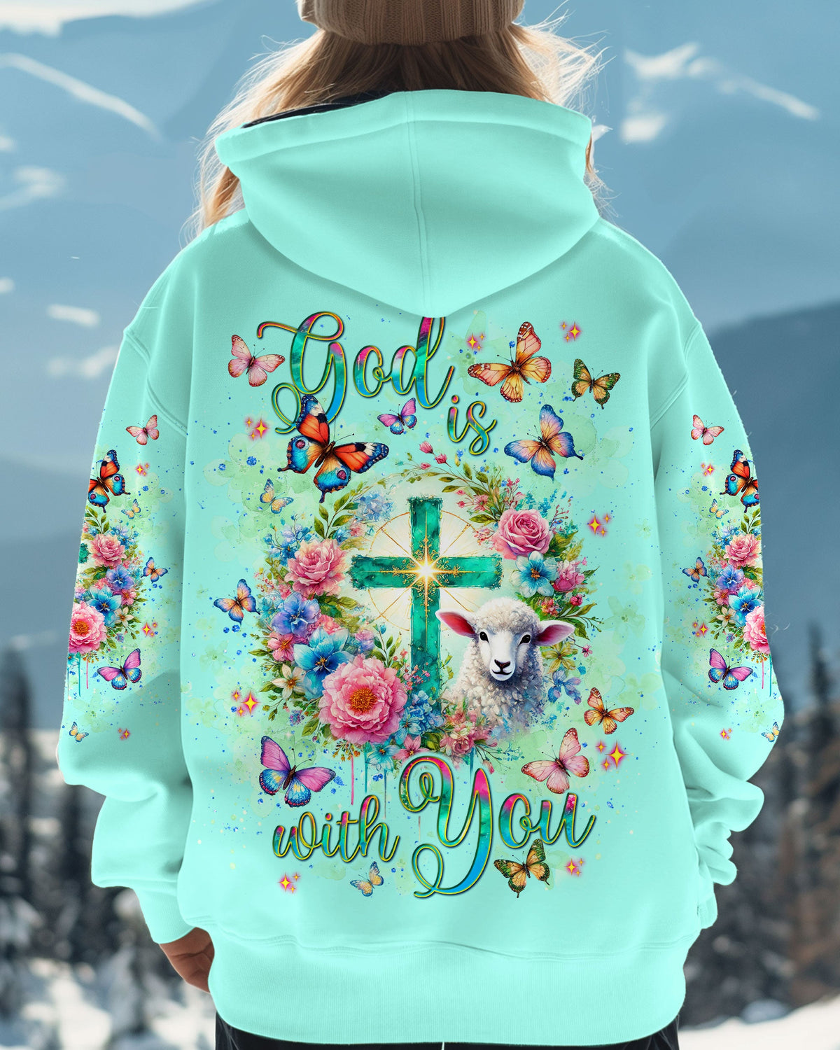 God Is With You Lamb Women's All Over Print Shirt - Tlnt1501252