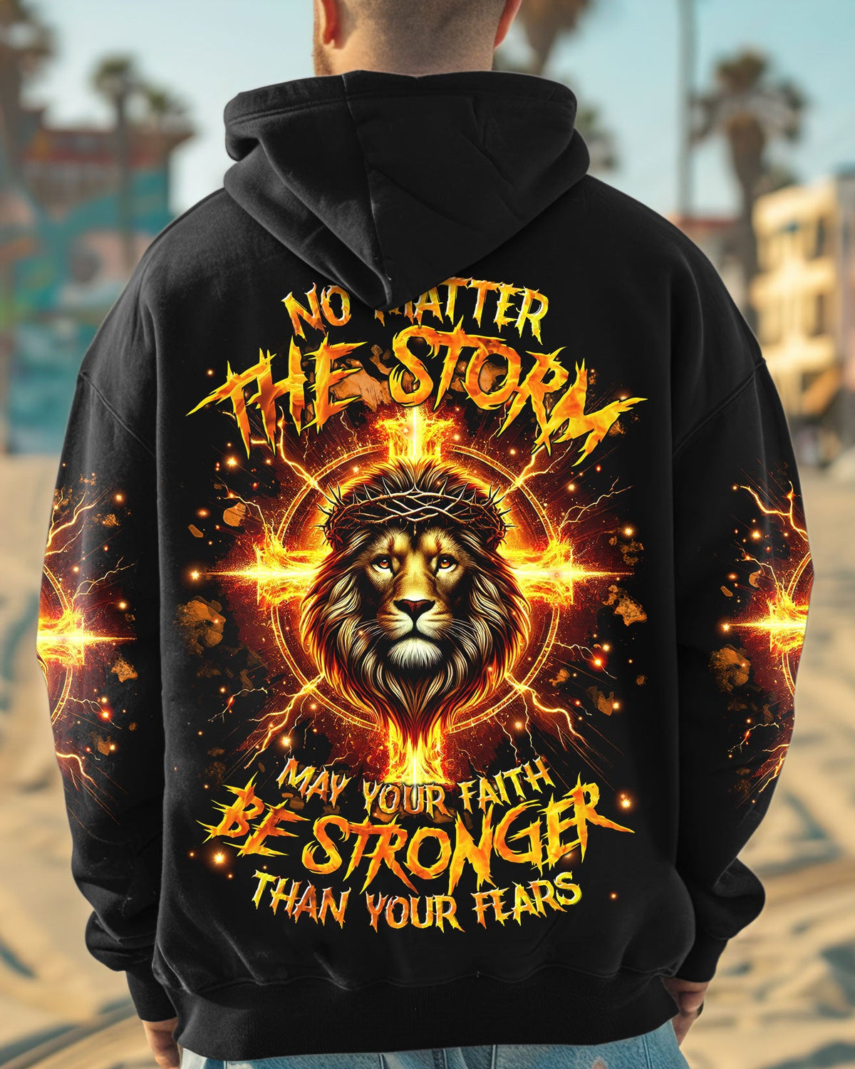 No Matter The Storm Lion Men's All Over Print Shirt  - Tltr0512244