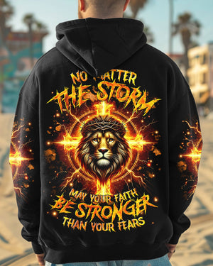 No Matter The Storm Lion Men's All Over Print Shirt  - Tltr0512244