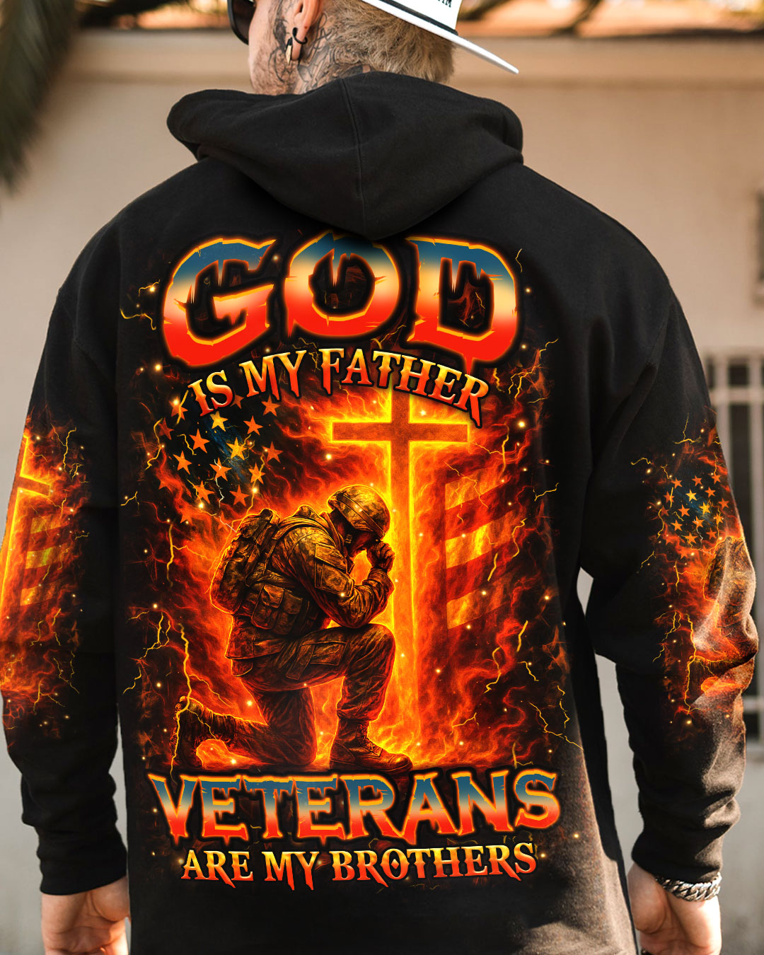 God Is My Father Veterans Are My Brothers Men's All Over Print Shirt - Yhhn1009253