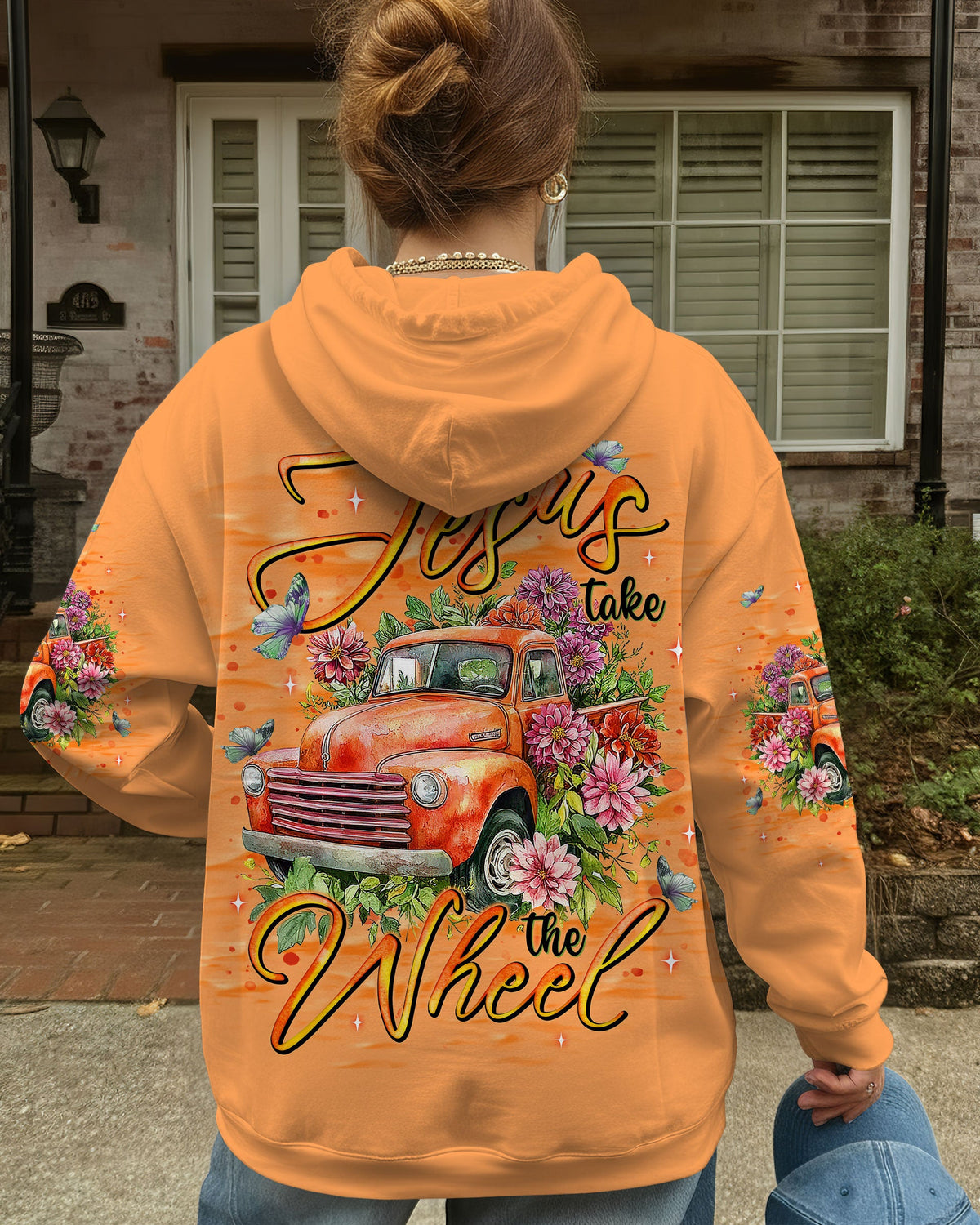 Jesus Take The Wheel Truck Floral Women's All Over Print Shirt - Tlnt0811252