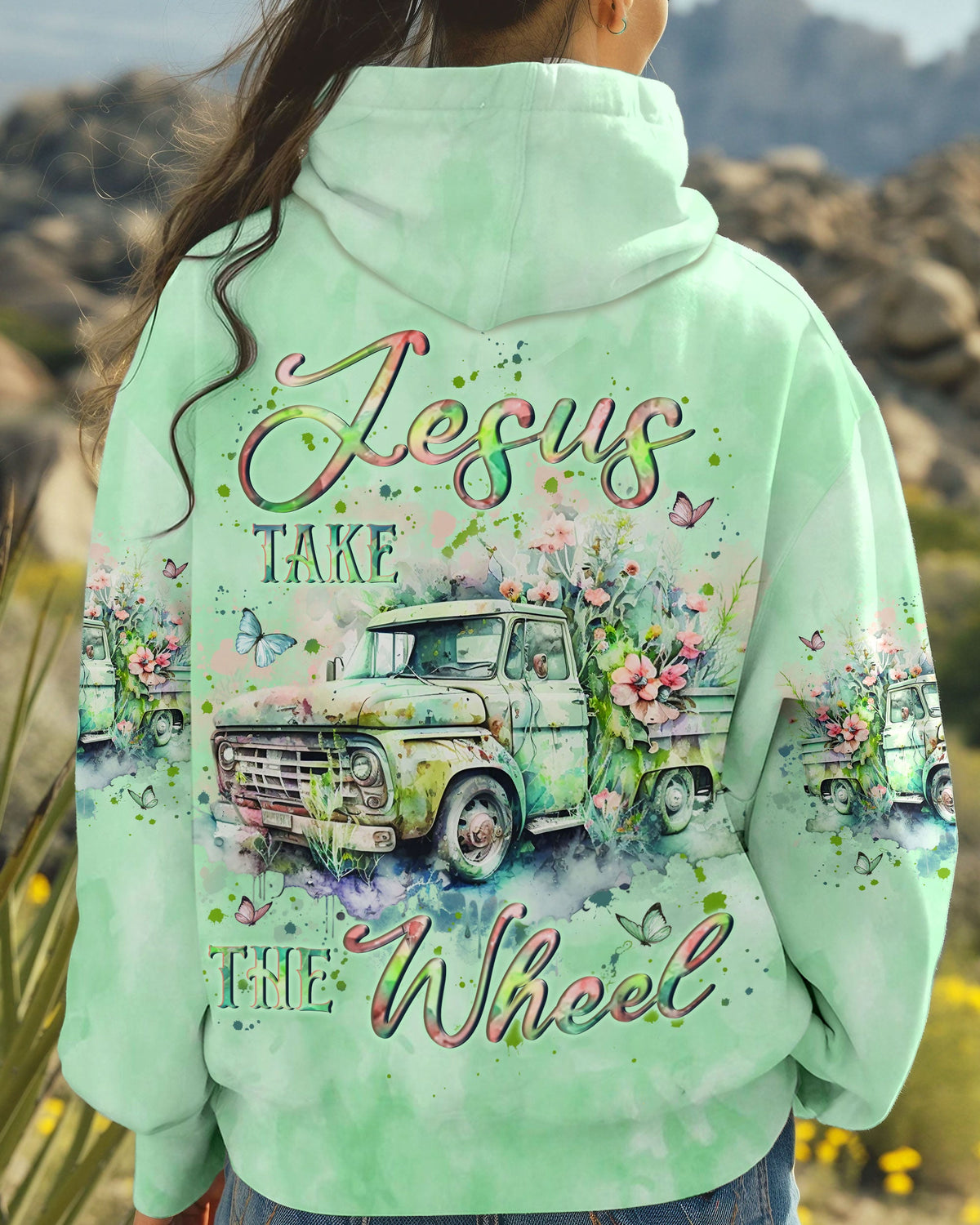 Jesus Take The Wheel Women's All Over Print Shirt - Yhln0402253