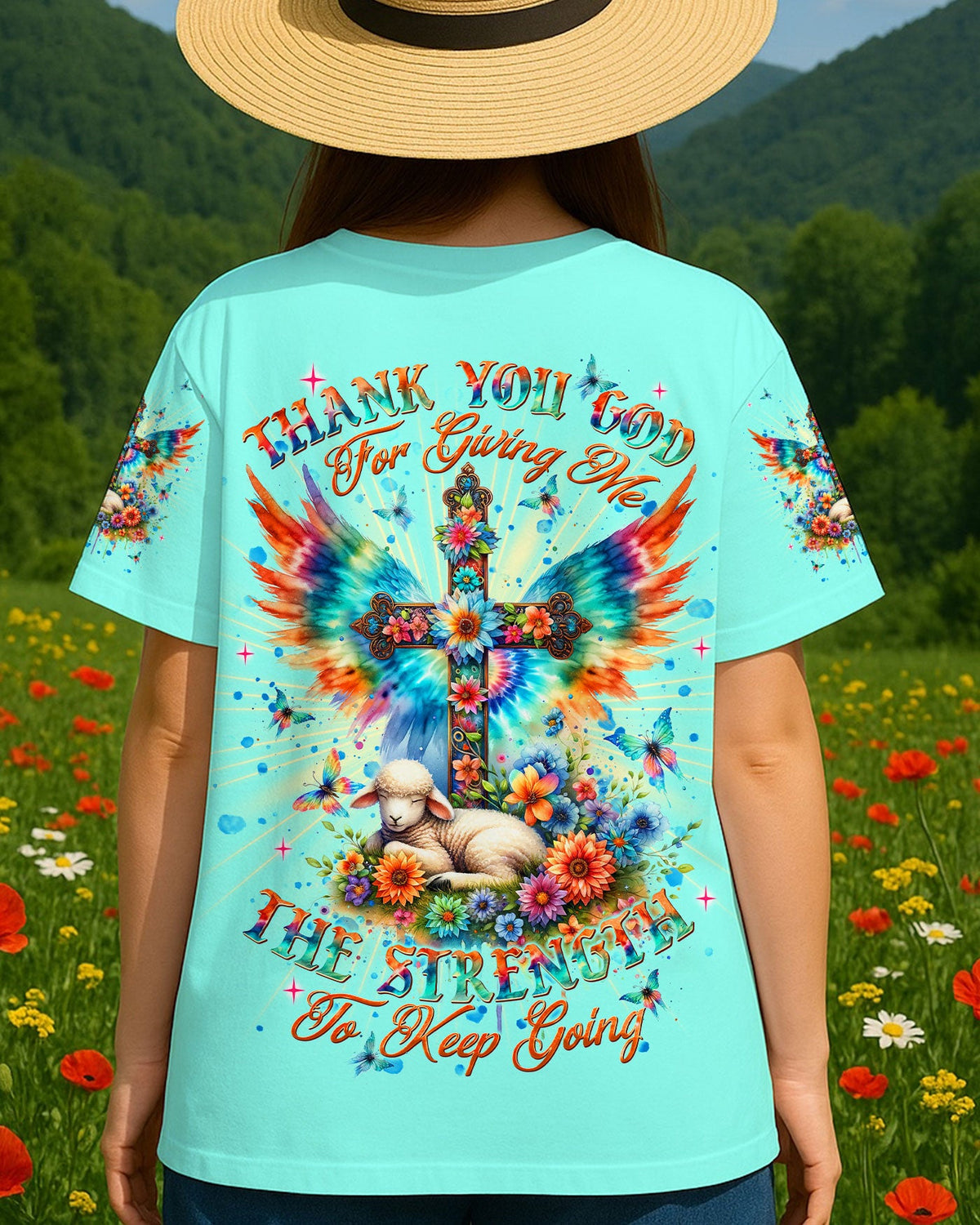 Thank You God Jesus Lamb Women's All Over Print Shirt    - Tlnt2005252