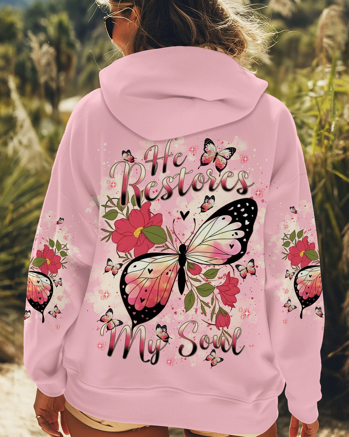 He Restores My Soul Butterfly Women's All Over Print Shirt - Tlnt1102252