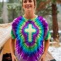 Cross Tie Dye Women's All Over Print Shirt - Tlnt1712251
