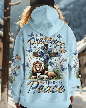 In His Presence There Is Peace Lion Lamb Women's All Over Print Shirt - Tltr1701251