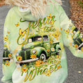 Jesus Take The Wheel Truck Flower Women's All Over Print Shirt - Tlnt2912233
