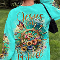 Jesus Take The Wheel Floral Women's All Over Print Shirt - Tlnt2411231