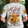 With God All Things Are Possible Women's All Over Print Shirt - Tytd2606231