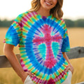 Colorful Swirl Cross Women's All Over Print Shirt - Yhhn0601263