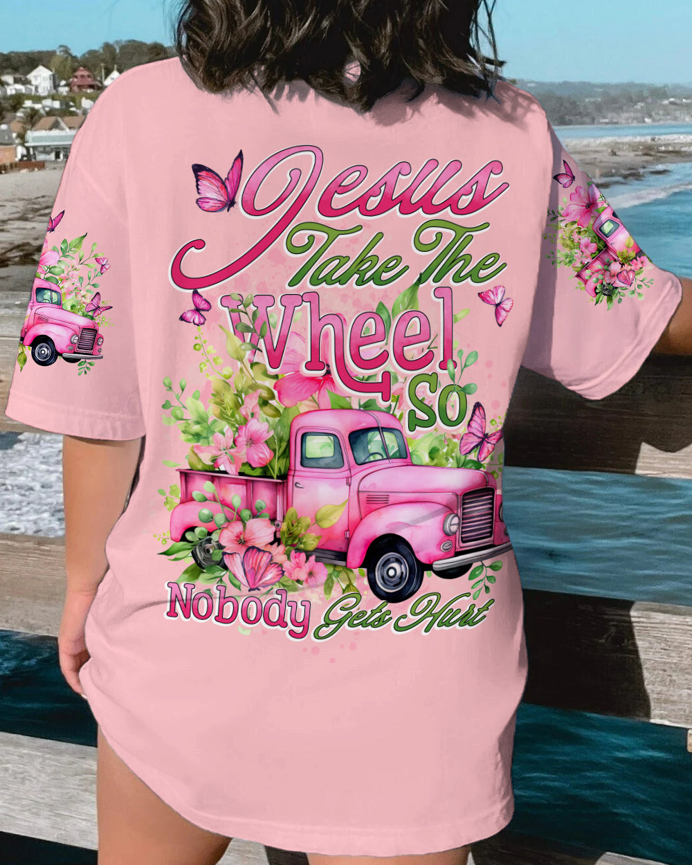 Jesus Take The Wheel Women's All Over Print Shirt - Tytd0801242
