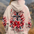 God Is With You Lilies Cross Women's All Over Print Shirt  -  Tltr0702252