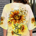 Faith Sunflowers Women's All Over Print Shirt - Tltw1906243