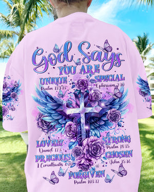 God Says You Are Cross Wings Women's All Over Print Shirt - Tltr2003244
