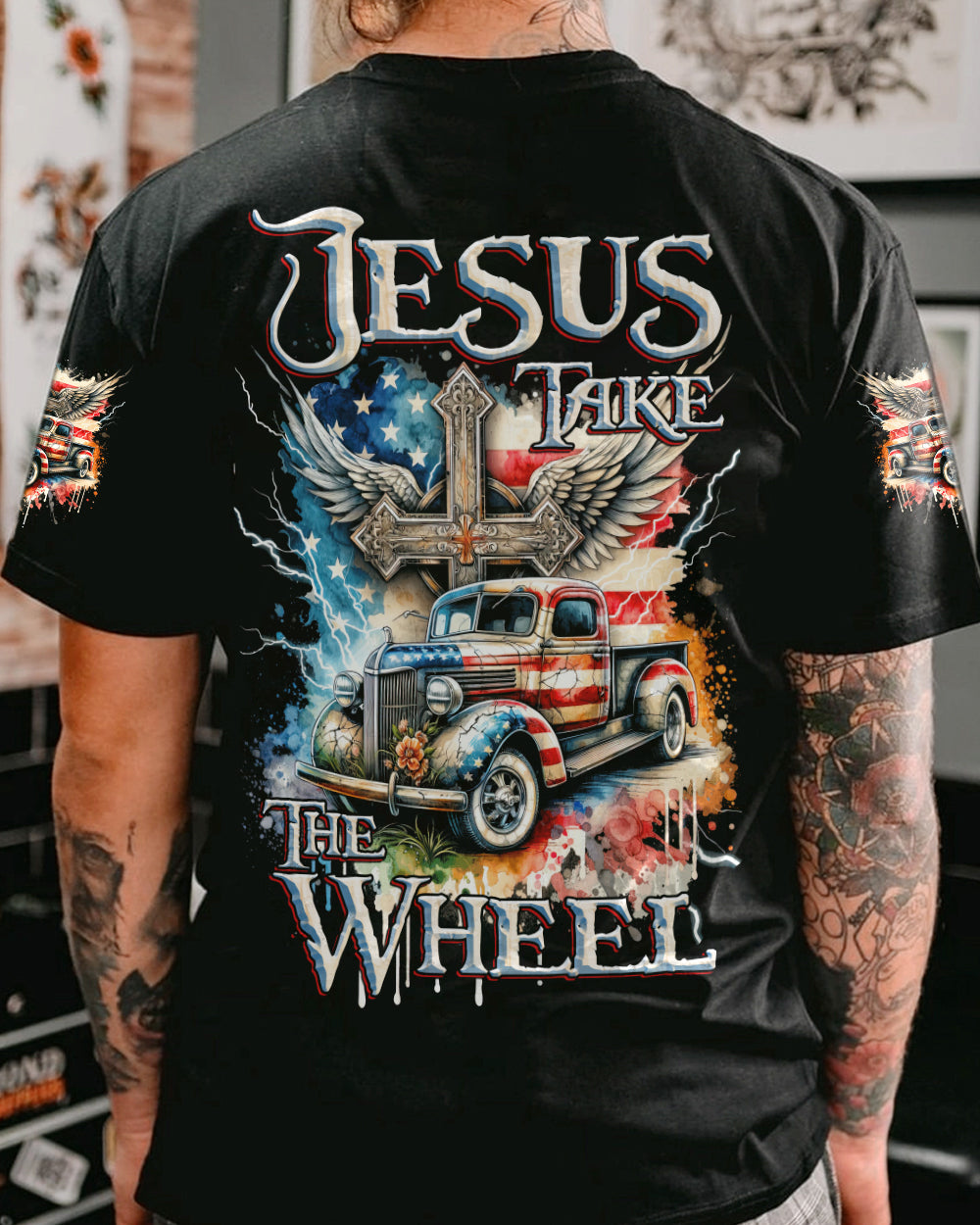 Jesus Take The Wheel Men's All Over Print Shirt - Tytd1811231
