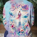 Jesus Has My Back Floral Women's All Over Print Shirt - Tltr2811232