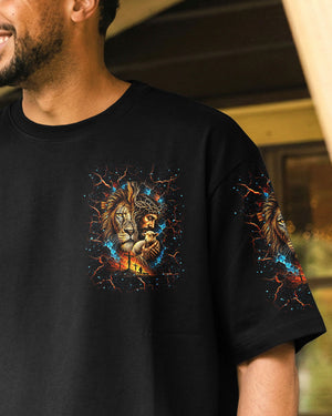 Jesus Dropped The Charges Lion Jesus Men's All Over Print Shirt   - Tlnt1505263
