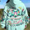With God All Things Are Possible Butterfly Women's All Over Print Shirt - Tlnt2901244