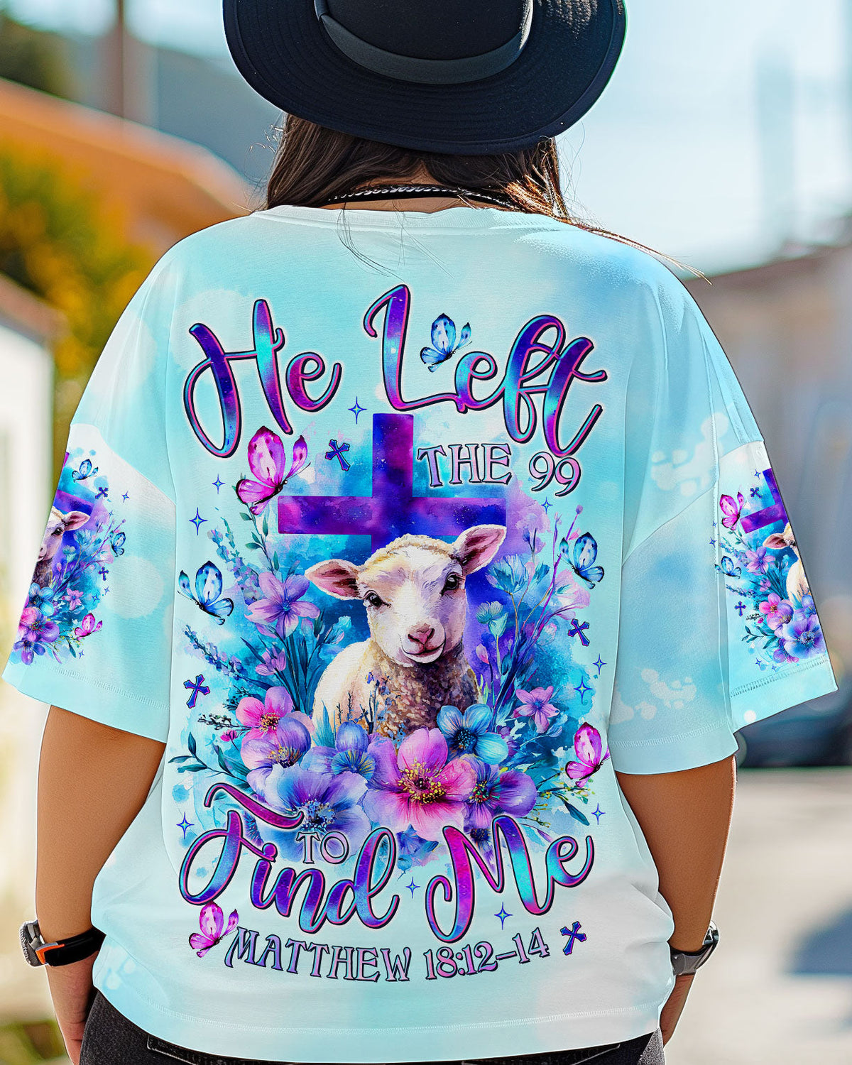 He Left The 99 To Find Me  Lamb Women's All Over Print Shirt   - Tltr3007252