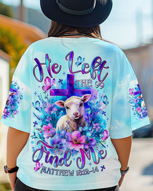 He Left The 99 To Find Me  Lamb Women's All Over Print Shirt   - Tltr3007252