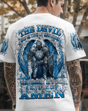 The Devil Saw Me With My Head Down Warrior Men's All Over Print Shirt - Yhhn2111252