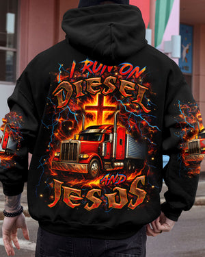 I Run On Diesel And Jesus Trucker Men's All Over Print Shirt - Yhhn0408254