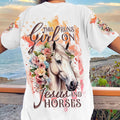 Runs On Jesus And Horses Women's All Over Print Shirt - Tlnt1907234