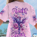 Faith Over Fear Cross Wings Women's All Over Print Shirt - Tlnt0403244