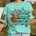 Living Life Somewhere Between Jesus Cow Women's All Over Print Shirt- Tlnt1509232