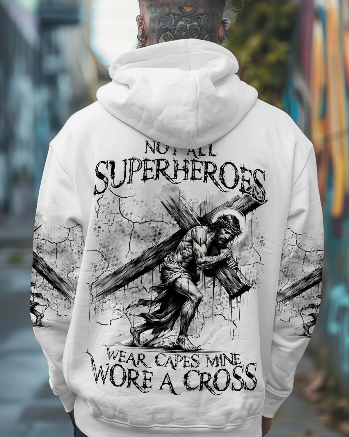 Not All Superheroes Wear Capes Mine Wore A Cross Men's All Over Print Shirt - Tltr1809243