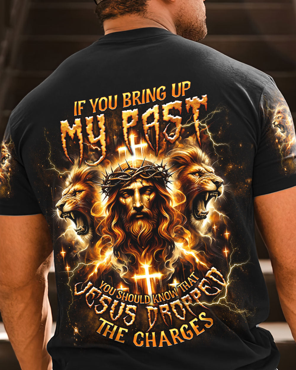 Jesus Dropped The Charges Lion Men's All Over Print Shirt - Tlnt1605241
