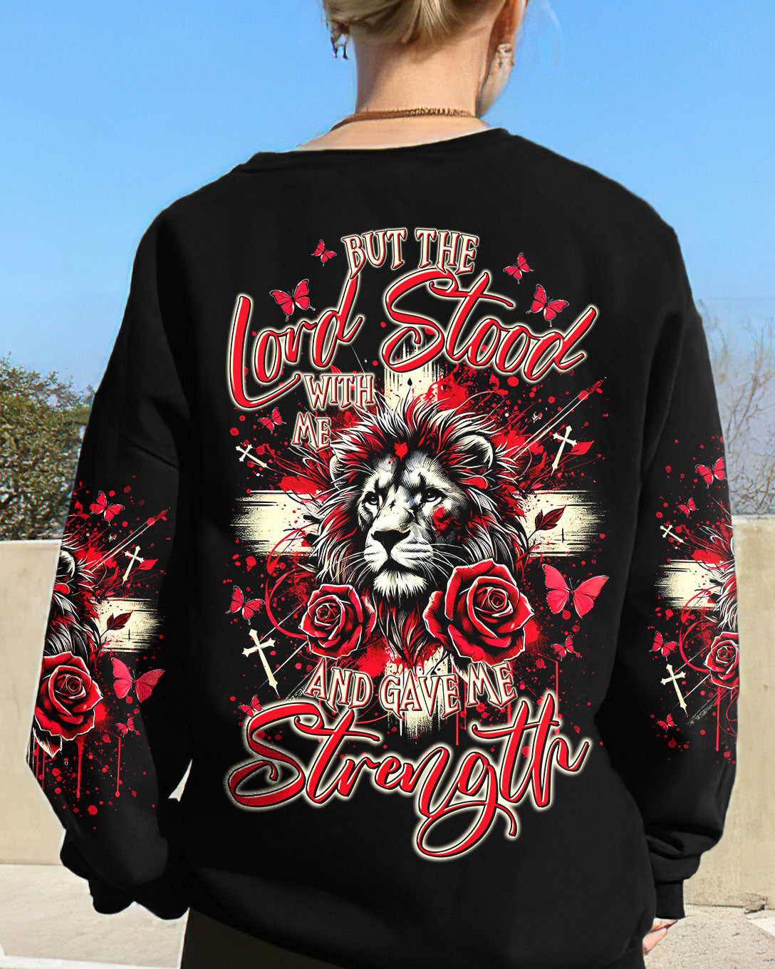 Lord Stood With Me Lion Rose Women's All Over Print Shirt  - Tltr2410244