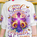 When God Steps In Miracles Happen Women's All Over Print Shirt - Yhln1706243