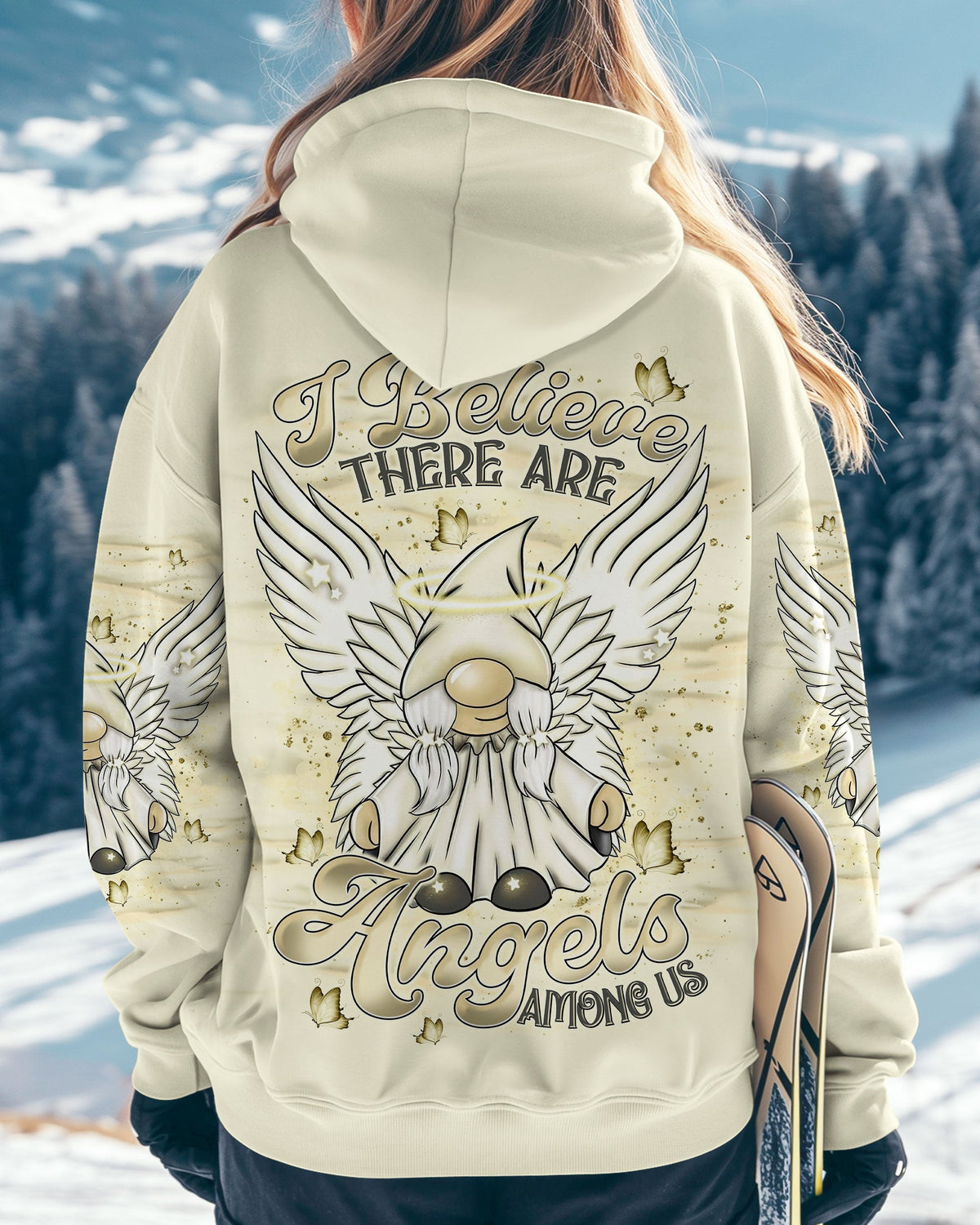 I Believe There Are Angels Among Us Gnome Women's All Over Print Shirt - Tlnt2910242
